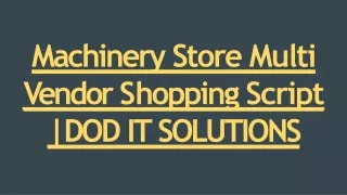 machinery store multi v endor s hopping script
