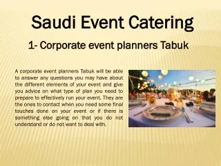 Saudi Event Catering