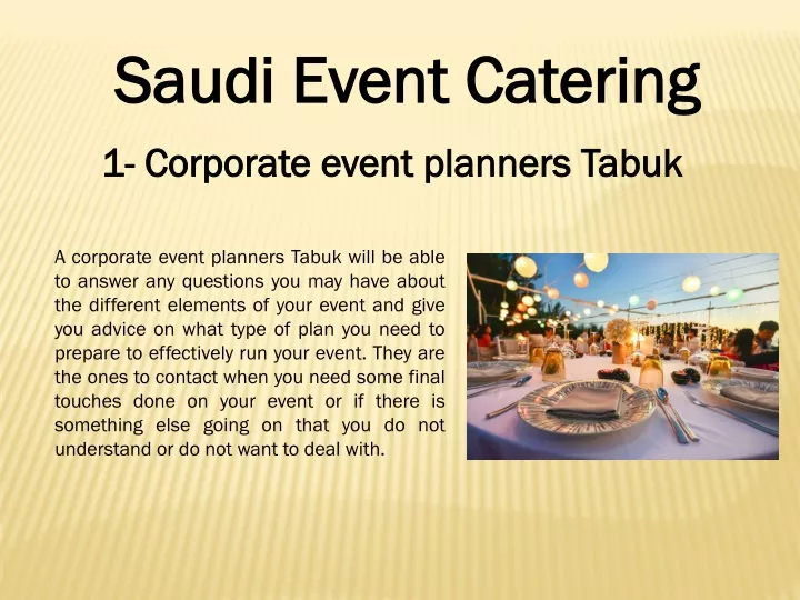 saudi event catering