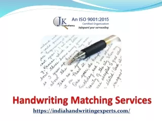 handwriting matching services