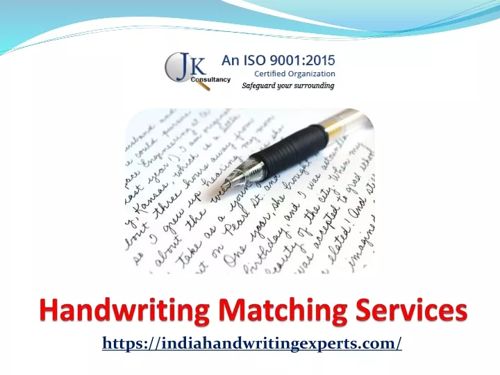 handwriting matching services