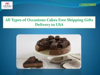 All Types of Occasions Cakes Free Shipping Gifts Delivery to USA