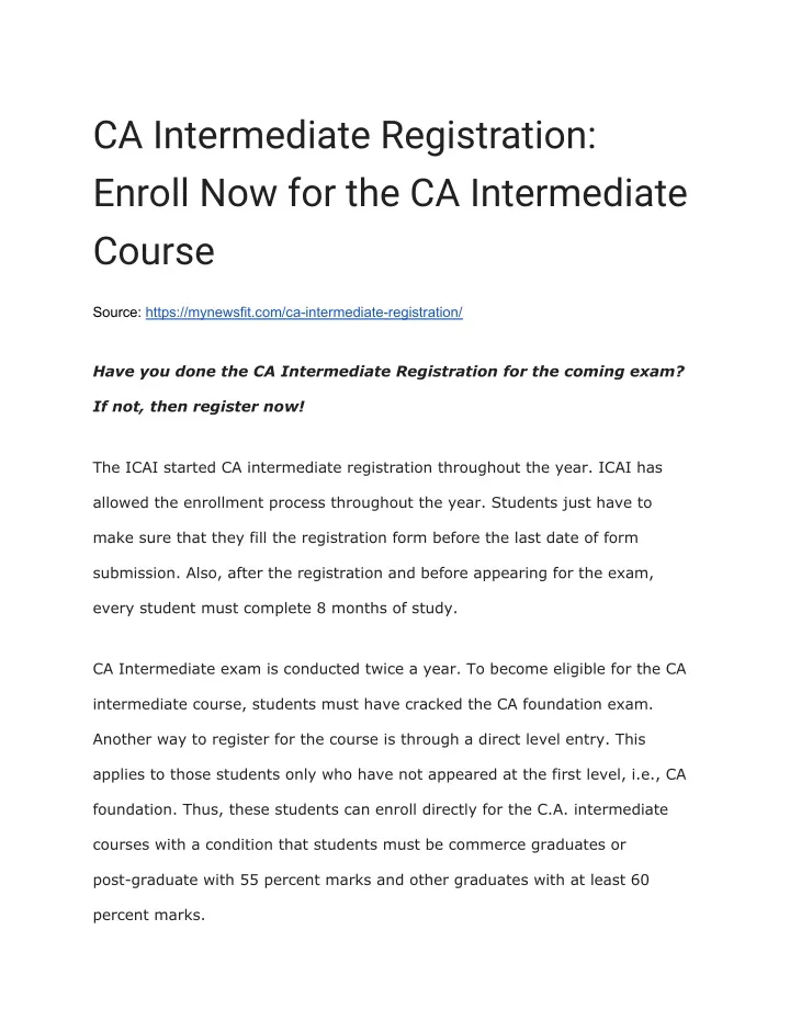 ca intermediate registration enroll