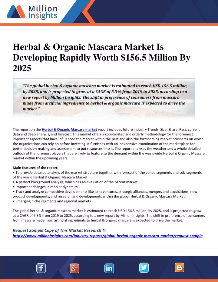 herbal organic mascara market is developing