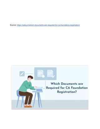Which Documents are Required for CA Foundation Registration_