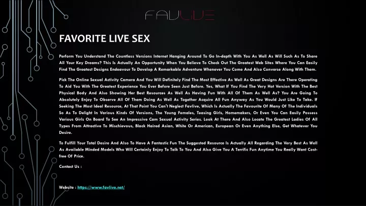 favorite live sex