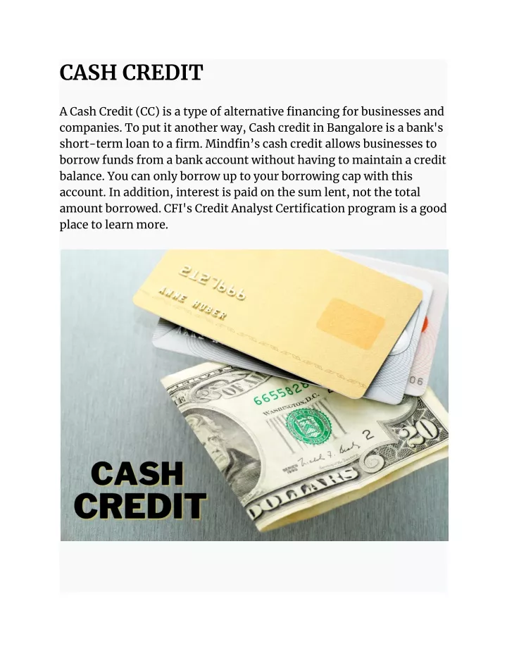 cash credit