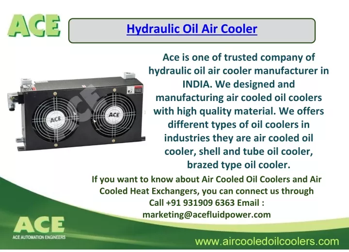 hydraulic oil air cooler