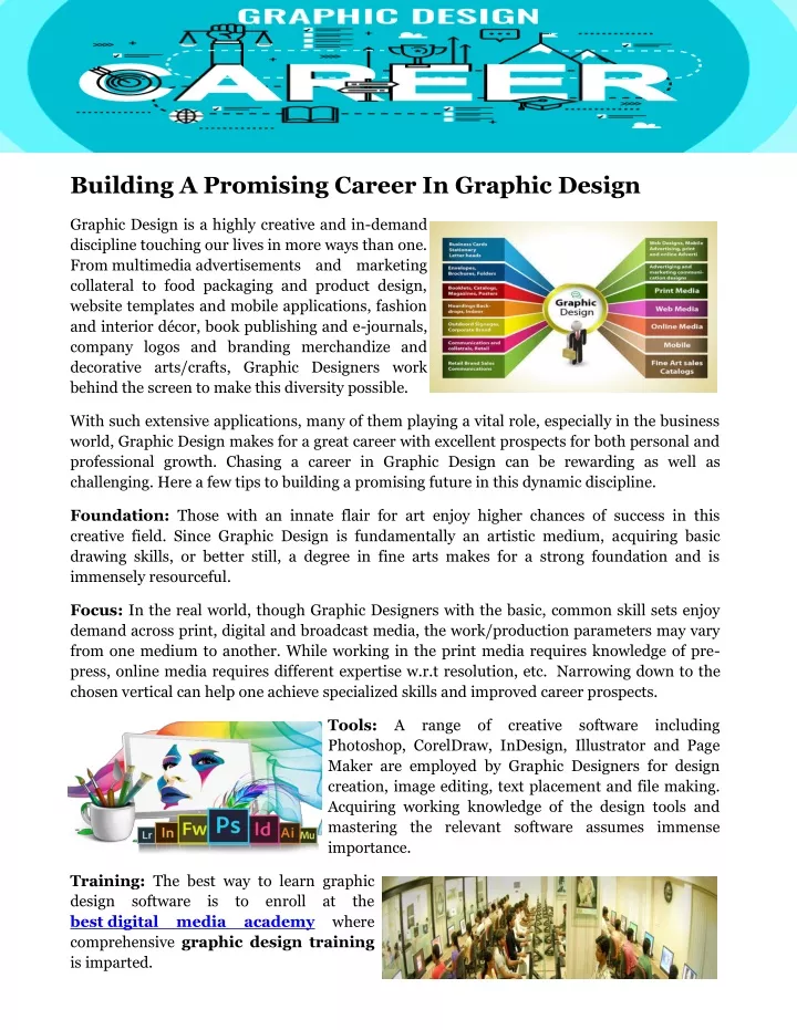 building a promising career in graphic design