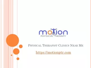 Physical Therapist Clinics Near Me