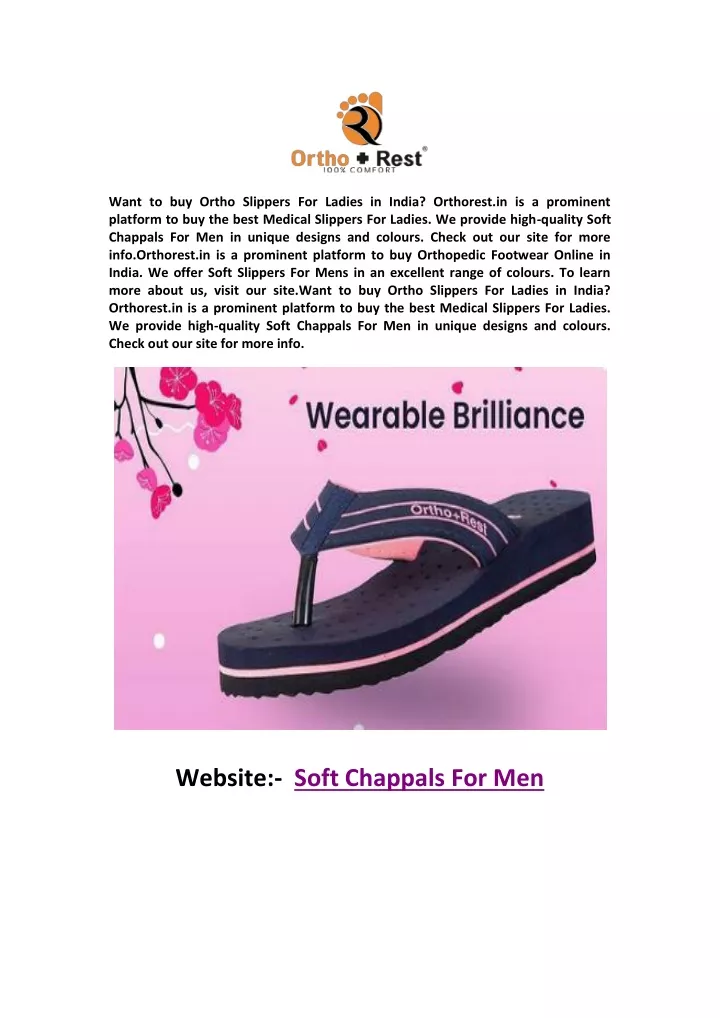 want to buy ortho slippers for ladies in india