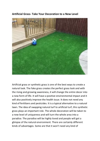 artificial grass take your decoration
