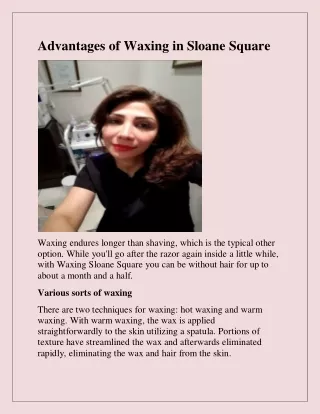 advantages of waxing in sloane square