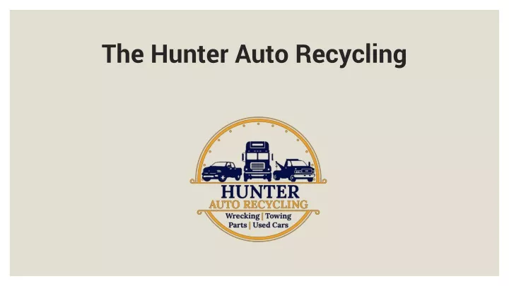 the hunter auto recycling