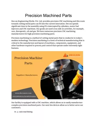 Precision Machined Parts