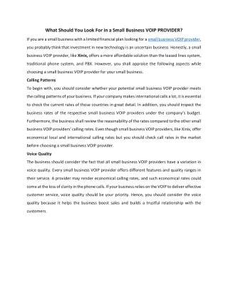 What Should You Look For in a Small Business VOIP PROVIDER.docx