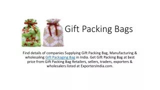 Gift Packing Bags