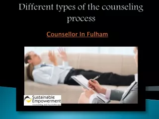 Different types of the counseling process   .