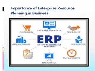 Importance of Enterprise Resource Planning in Business