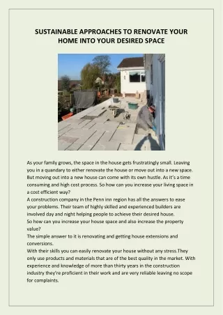 sustainable approaches to renovate your home into