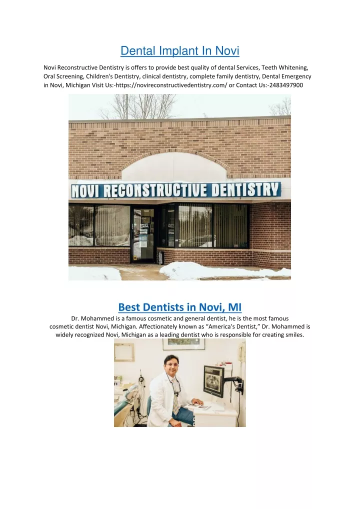 dental implant in novi