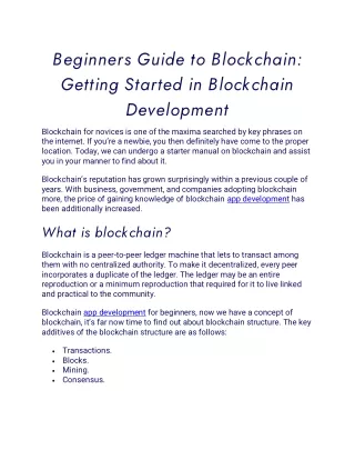 beginners guide to blockchain getting started