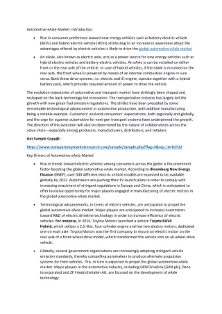 automotive eaxle market introduction