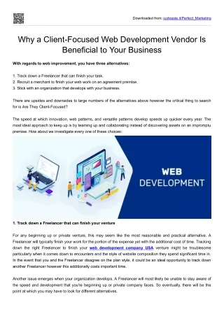 Why a Client-Focused Web Development Vendor Is Beneficial to Your Business