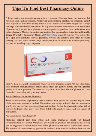 tips to find best pharmacy online