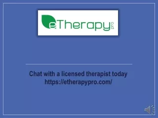 chat with a licensed therapist today https etherapypro com