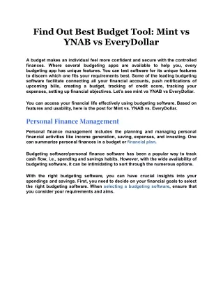 find out best budget tool mint vs ynab
