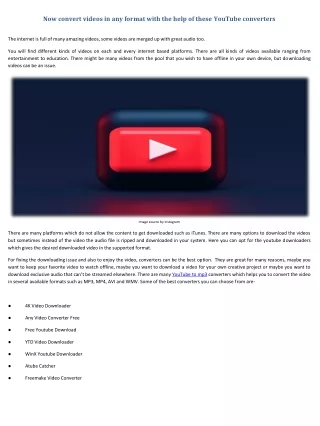 now convert videos in any format with the help