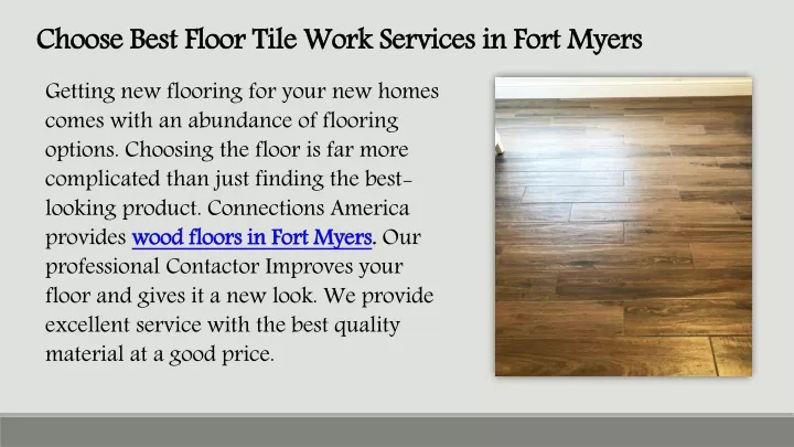 choose best floor tile work services in fort myers