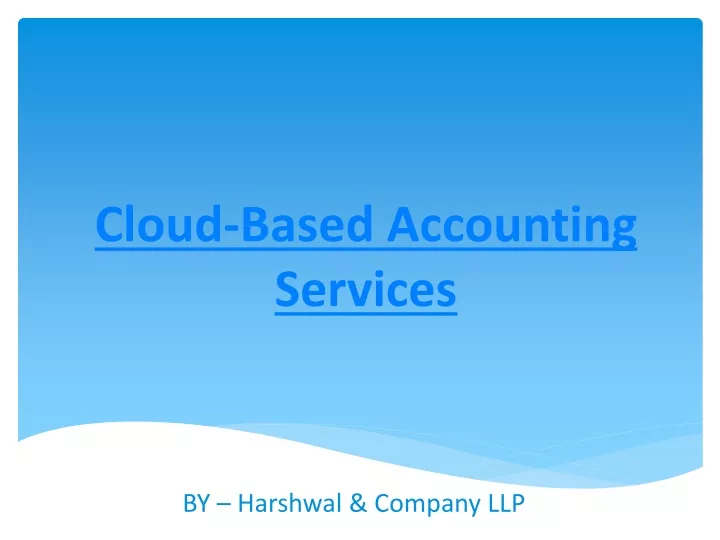 cloud based accounting services