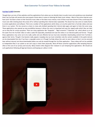best converter to convert your videos in seconds