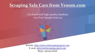 scraping sale cars from vroom com