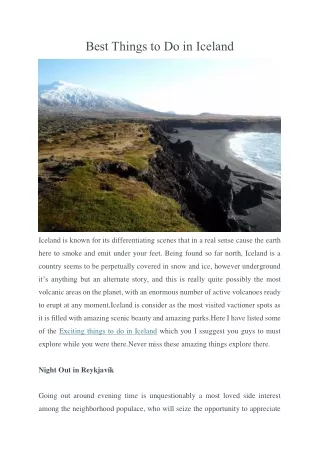best things to do in iceland