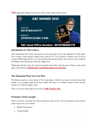 Important Things You Need To Know About KBC Winner 2021-converted