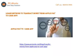 Learn methods to transact money from Apple pay to cash app: