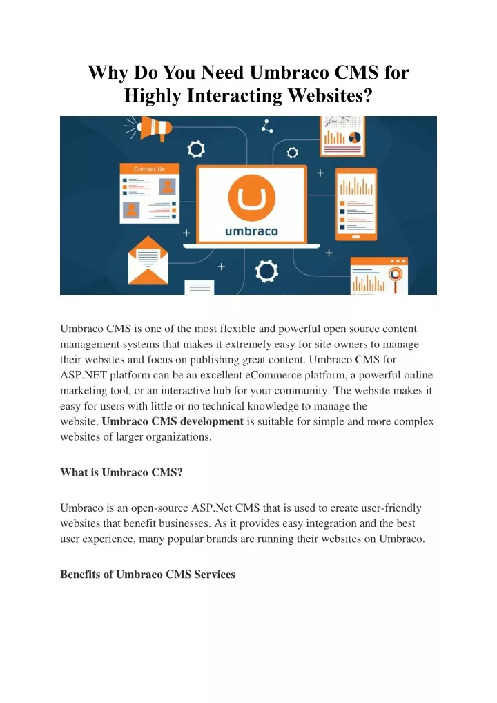 why do you need umbraco cms for highly