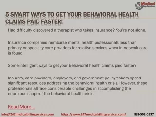 5 smart ways to get your behavioral health claims paid faster