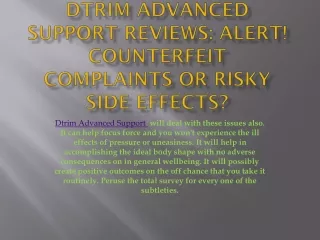 dtrim advanced support will deal with these