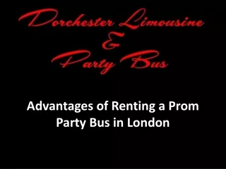 Best Prom Party Bus in London at Dorchester Limo