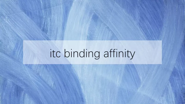 itc binding affinity