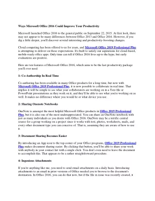 ways microsoft office 2016 could improve your