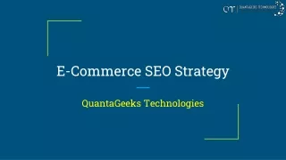 E-Commerce SEO Strategy