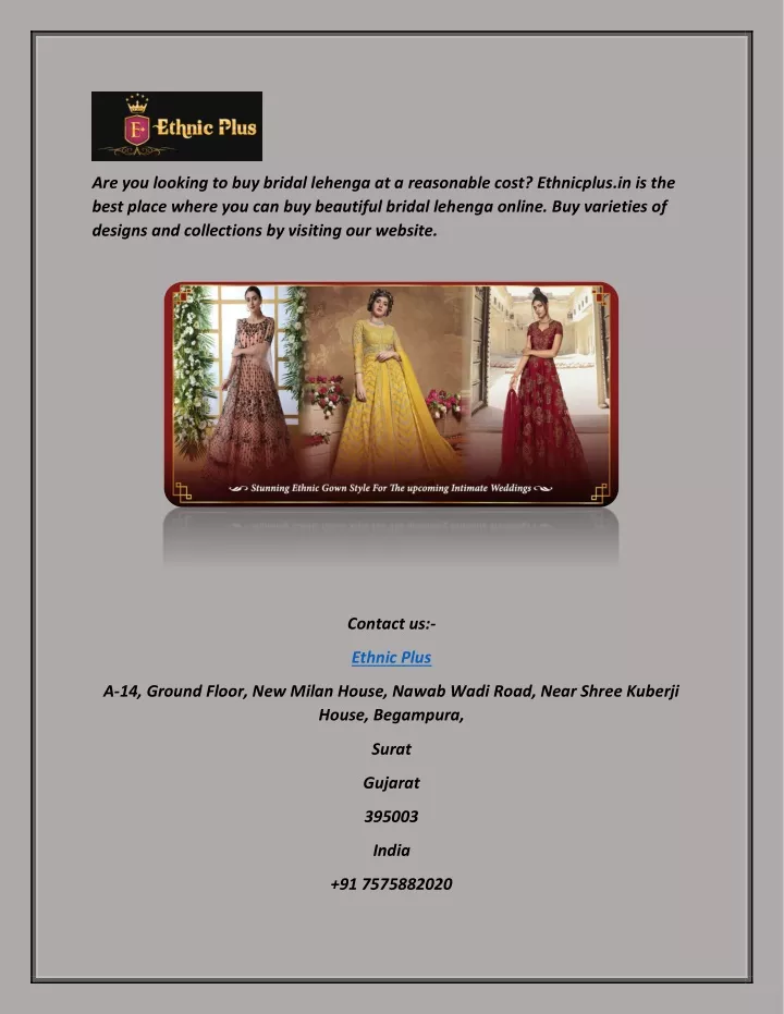 are you looking to buy bridal lehenga