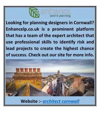 Architect Cornwall Enhancelp.co.uk
