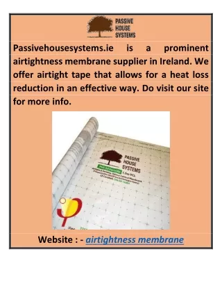 Airtightness Membrane Passivehousesystems.ie