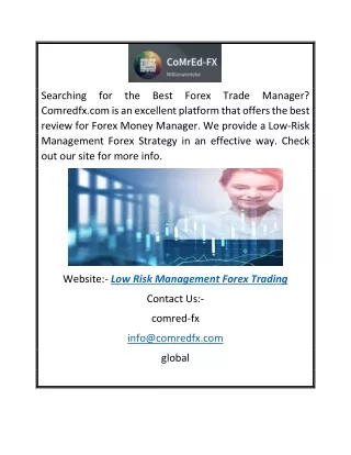 Low Risk Management Forex Trading | Comredfx.com